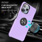 For Redmi 12 4G PC Hybrid TPU Magnetic Ring Holder Phone Case(Purple) - 2