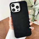 For iPhone 14 Pro Leather Texture TPU Full Coverage Phone Case(Black) - 1