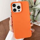 For iPhone 14 Pro Leather Texture TPU Full Coverage Phone Case(Orange) - 1