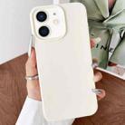 For iPhone 12 Leather Texture TPU Full Coverage Phone Case(White) - 1