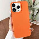 For iPhone 11 Pro Max Leather Texture TPU Full Coverage Phone Case(Orange) - 1