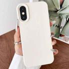 For iPhone X / XS Leather Texture TPU Full Coverage Phone Case(White) - 1