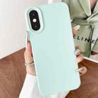 For iPhone X / XS Leather Texture TPU Full Coverage Phone Case(Green) - 1