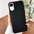 For iPhone XR Leather Texture TPU Full Coverage Phone Case(Black) - 1