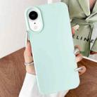 For iPhone XR Leather Texture TPU Full Coverage Phone Case(Green) - 1