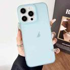 For iPhone 16 Pro Max Frosted Translucent TPU Full Coverage Phone Case(Light Blue) - 1