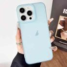 For iPhone 16 Pro Frosted Translucent TPU Full Coverage Phone Case(Light Blue) - 1