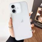 For iPhone 16 Plus Frosted Translucent TPU Full Coverage Phone Case(White) - 1