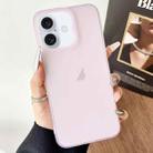 For iPhone 16 Frosted Translucent TPU Full Coverage Phone Case(Pink) - 1