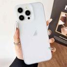 For iPhone 15 Pro Frosted Translucent TPU Full Coverage Phone Case(White) - 1