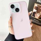 For iPhone 15 Plus Frosted Translucent TPU Full Coverage Phone Case(Pink) - 1