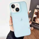 For iPhone 14 Plus Frosted Translucent TPU Full Coverage Phone Case(Light Blue) - 1