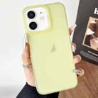 For iPhone 12 Frosted Translucent TPU Full Coverage Phone Case(Yellow) - 1