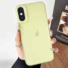 For iPhone X / XS Frosted Translucent TPU Full Coverage Phone Case(Yellow) - 1