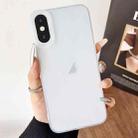 For iPhone X / XS Frosted Translucent TPU Full Coverage Phone Case(White) - 1