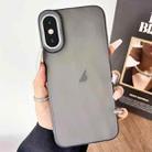 For iPhone X / XS Frosted Translucent TPU Full Coverage Phone Case(Black) - 1