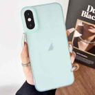 For iPhone X / XS Frosted Translucent TPU Full Coverage Phone Case(Light Green) - 1