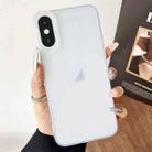 For iPhone XS Max Frosted Translucent TPU Full Coverage Phone Case(White) - 1