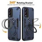 For vivo Y17s Metal Ring 360 Degree Rotating Holder PC Hybrid TPU Phone Case(Navy Blue) - 2