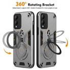 For vivo Y17s Metal Ring 360 Degree Rotating Holder PC Hybrid TPU Phone Case(Silver Grey) - 2