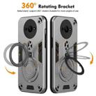 For Redmi A3 Metal Ring 360 Degree Rotating Holder PC Hybrid TPU Phone Case(Silver Grey) - 2