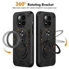 For Redmi Note 14 Pro+ 5G Metal Ring 360 Degree Rotating Holder PC Hybrid TPU Phone Case(Black) - 2