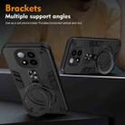 For Redmi Note 14 Pro+ 5G Metal Ring 360 Degree Rotating Holder PC Hybrid TPU Phone Case(Black) - 3