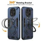 For Redmi Note 14 Pro 5G Metal Ring 360 Degree Rotating Holder PC Hybrid TPU Phone Case(Navy Blue) - 2