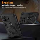 For Redmi Note 14 5G Metal Ring 360 Degree Rotating Holder PC Hybrid TPU Phone Case(Black) - 3