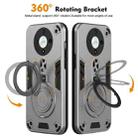 For Honor X9b / Magic6 Lite 5G Metal Ring 360 Degree Rotating Holder PC Hybrid TPU Phone Case(Silver Grey) - 2