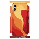 For iPhone 12 mini Geometric Style All-inclusive PET Phone Decal Adhesive Sticker(Red Orange) - 1