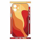 For iPhone 12 mini Geometric Style All-inclusive PET Phone Decal Adhesive Sticker(Red Orange) - 2