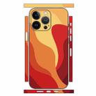 For iPhone 12 Pro Geometric Style All-inclusive PET Phone Decal Adhesive Sticker(Red Orange) - 1