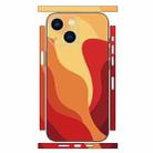 For iPhone 13 mini Geometric Style All-inclusive PET Phone Decal Adhesive Sticker(Red Orange) - 1