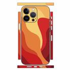 For iPhone 13 Pro Geometric Style All-inclusive PET Phone Decal Adhesive Sticker(Red Orange) - 1