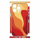 For iPhone 14 Pro Geometric Style All-inclusive PET Phone Decal Adhesive Sticker(Red Orange) - 2