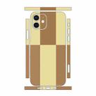 For iPhone 12 Color Matching All-inclusive PET Phone Decal Adhesive Sticker(Brown Yellow) - 1