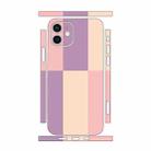 For iPhone 12 Color Matching All-inclusive PET Phone Decal Adhesive Sticker(Purple Pink) - 1