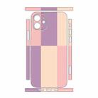 For iPhone 12 Color Matching All-inclusive PET Phone Decal Adhesive Sticker(Purple Pink) - 2