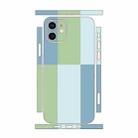 For iPhone 12 Color Matching All-inclusive PET Phone Decal Adhesive Sticker(Green Blue) - 1