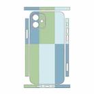 For iPhone 12 Color Matching All-inclusive PET Phone Decal Adhesive Sticker(Green Blue) - 2