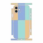 For iPhone 12 Color Matching All-inclusive PET Phone Decal Adhesive Sticker(Lavender Cyan) - 1