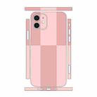 For iPhone 12 Color Matching All-inclusive PET Phone Decal Adhesive Sticker(Dark Light Pink) - 1