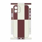 For iPhone 12 mini Color Matching All-inclusive PET Phone Decal Adhesive Sticker(White Wine Red) - 2