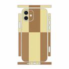 For iPhone 12 mini Color Matching All-inclusive PET Phone Decal Adhesive Sticker(Brown Yellow) - 1