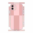 For iPhone 12 mini Color Matching All-inclusive PET Phone Decal Adhesive Sticker(Dark Light Pink) - 1