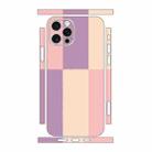 For iPhone 12 Pro Color Matching All-inclusive PET Phone Decal Adhesive Sticker(Purple Pink) - 1