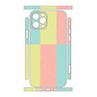 For iPhone 12 Pro Color Matching All-inclusive PET Phone Decal Adhesive Sticker(Green Pink) - 2