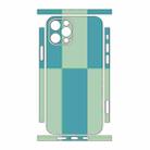 For iPhone 12 Pro Color Matching All-inclusive PET Phone Decal Adhesive Sticker(Green Cyan) - 2