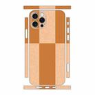 For iPhone 12 Pro Color Matching All-inclusive PET Phone Decal Adhesive Sticker(Pink Brown) - 1